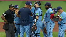 Blue Jays pitching coach ejected without looking at ump - ESPN Video