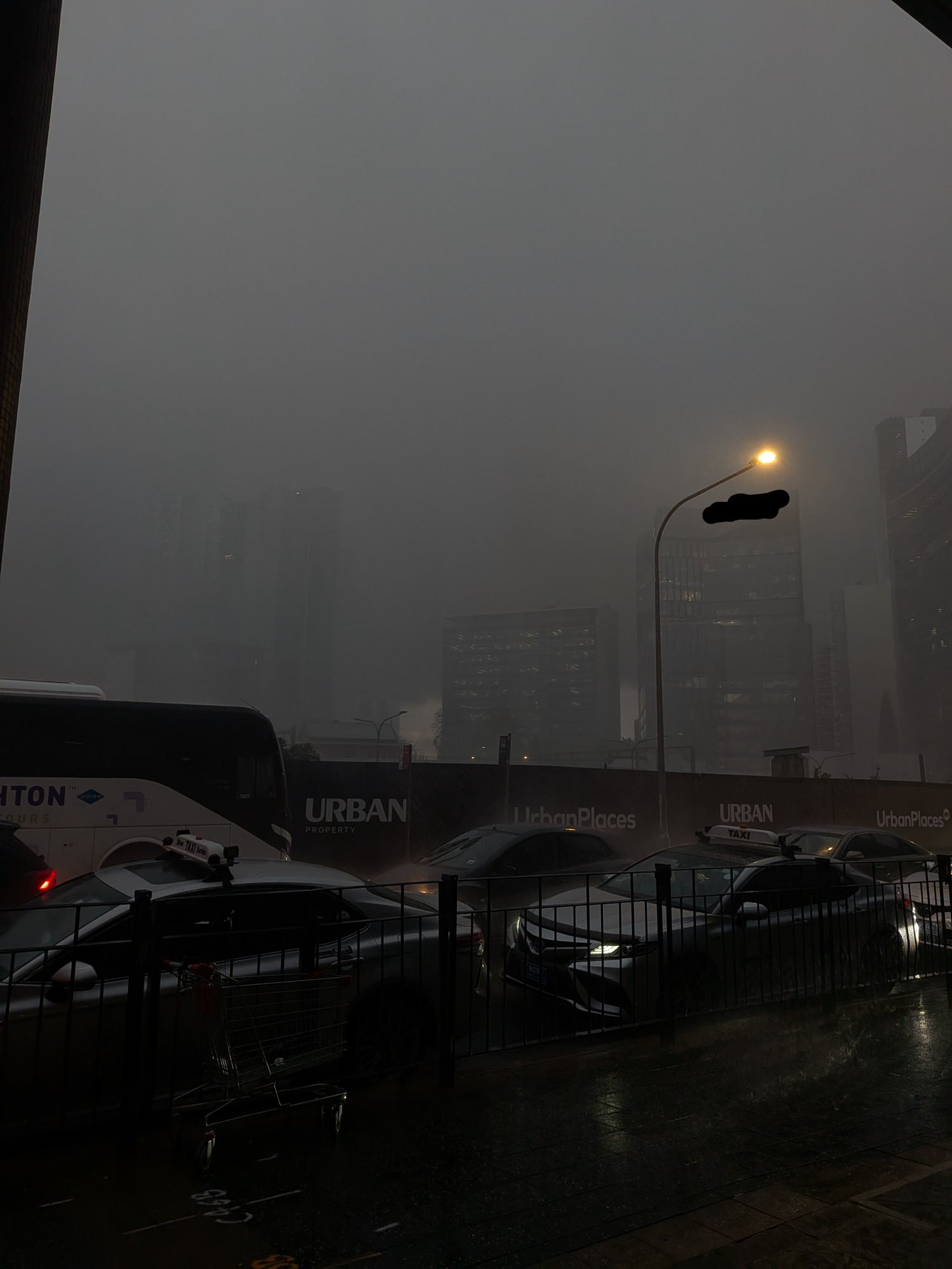 Massive rainfall and thunderstorm